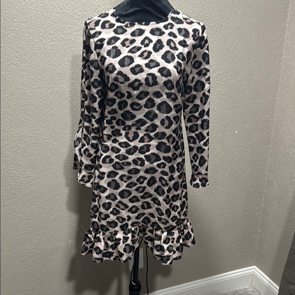 Eliza J Black and Cream Floral Dress
